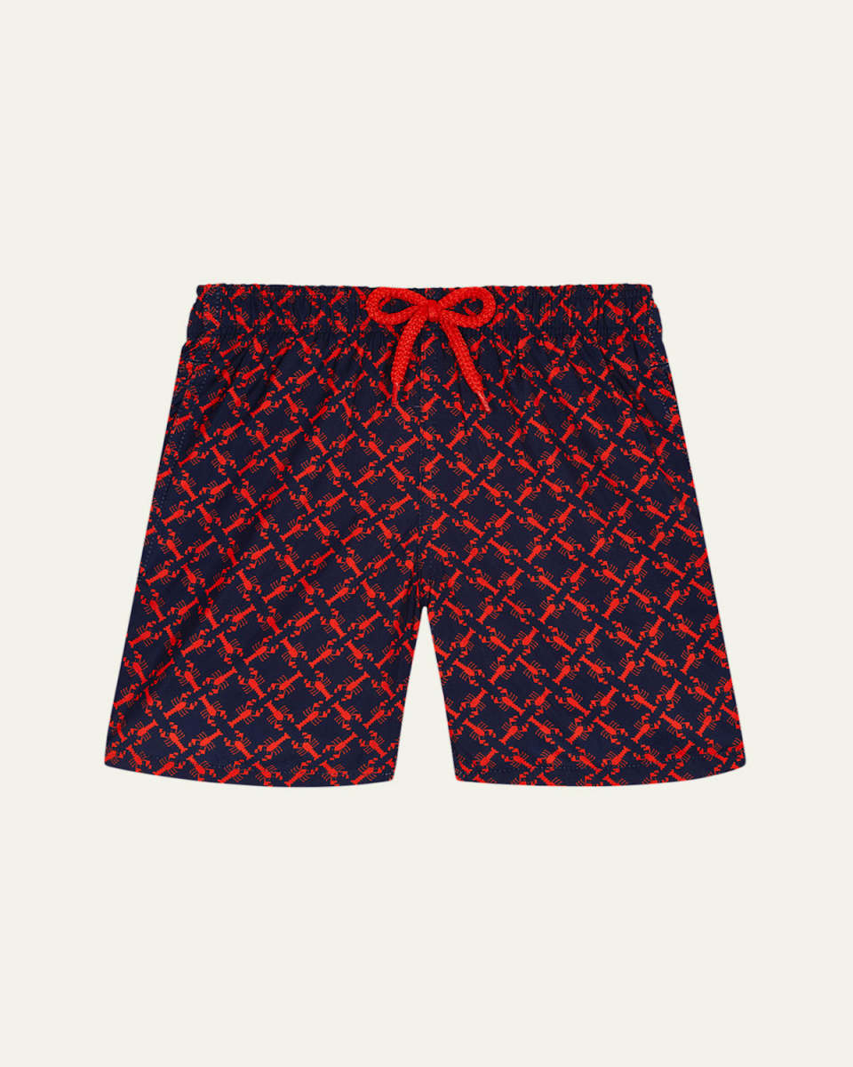 Boy's Homard Lobster Printed Swim Shorts, Size 2-1